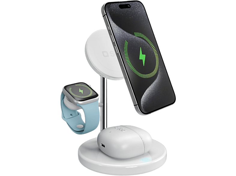 Sbs Station de charge sans fil 3-en-1 15W Qi2