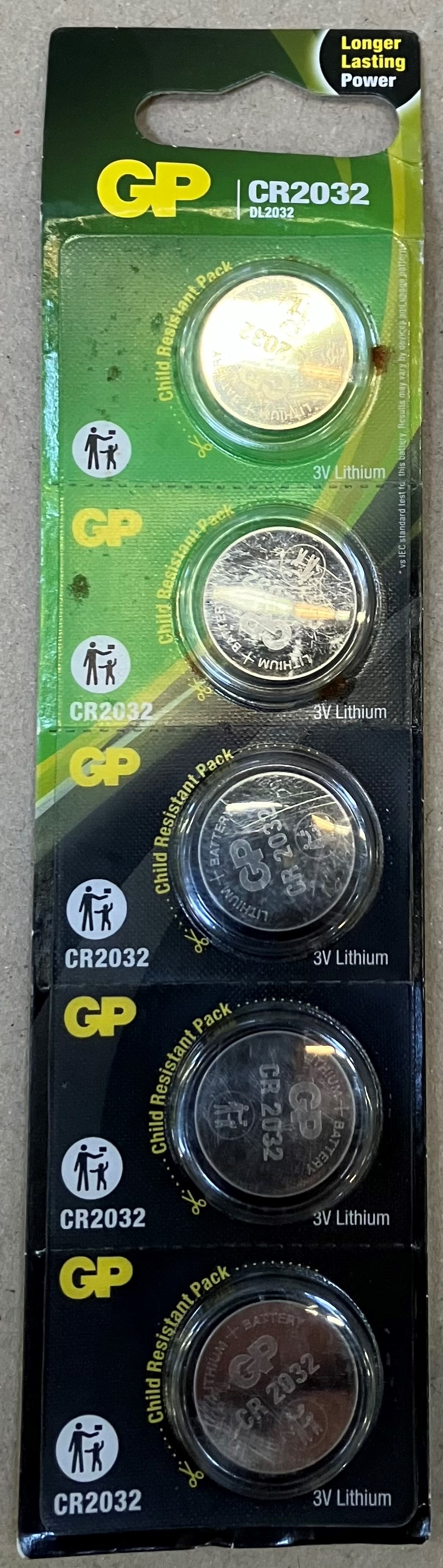 OUTLET - Baterie GP CR2032 5 szt.