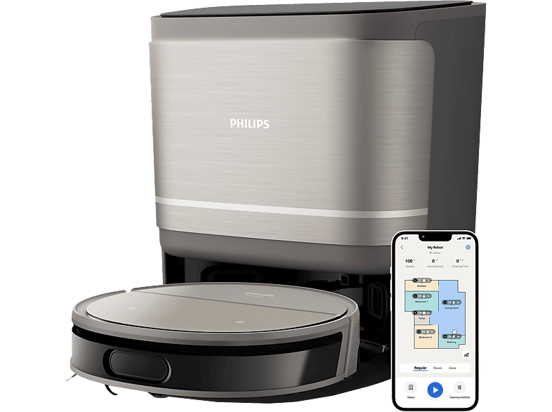 PHILIPS XU9100/10 HomeRun Saug- und Wischroboter