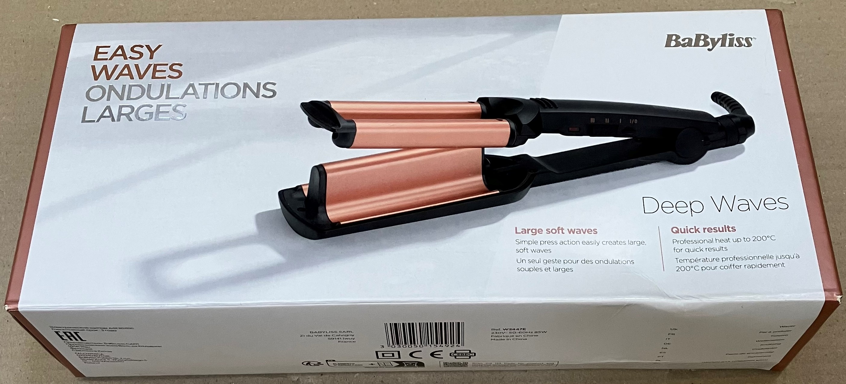 OUTLET - Falownica do włosów BABYLISS W2447E Deep Waves Czarno-złoty