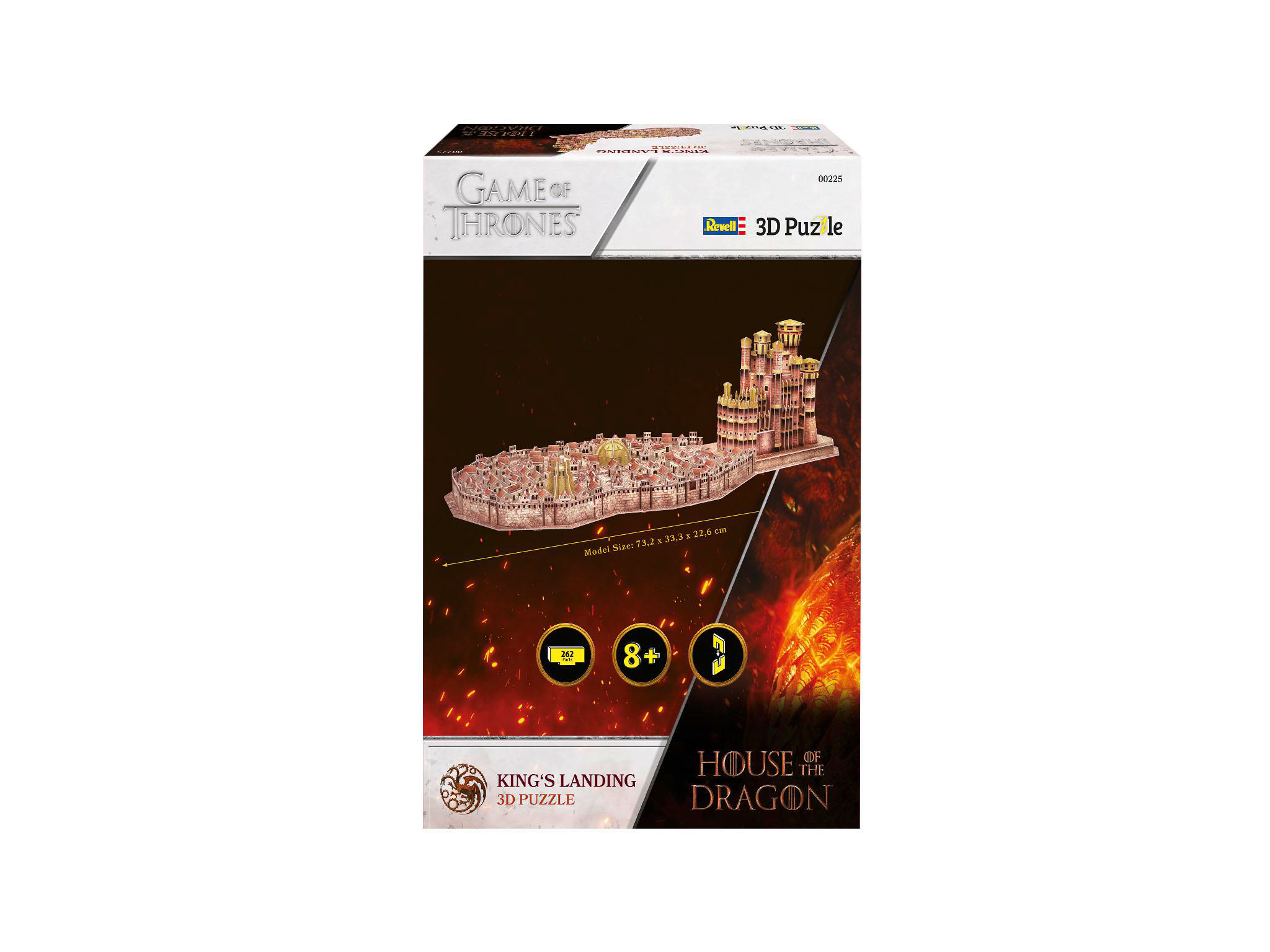 Verpacktes Game of Thrones 3D-Puzzle, King's Landing, House of the Dragon.