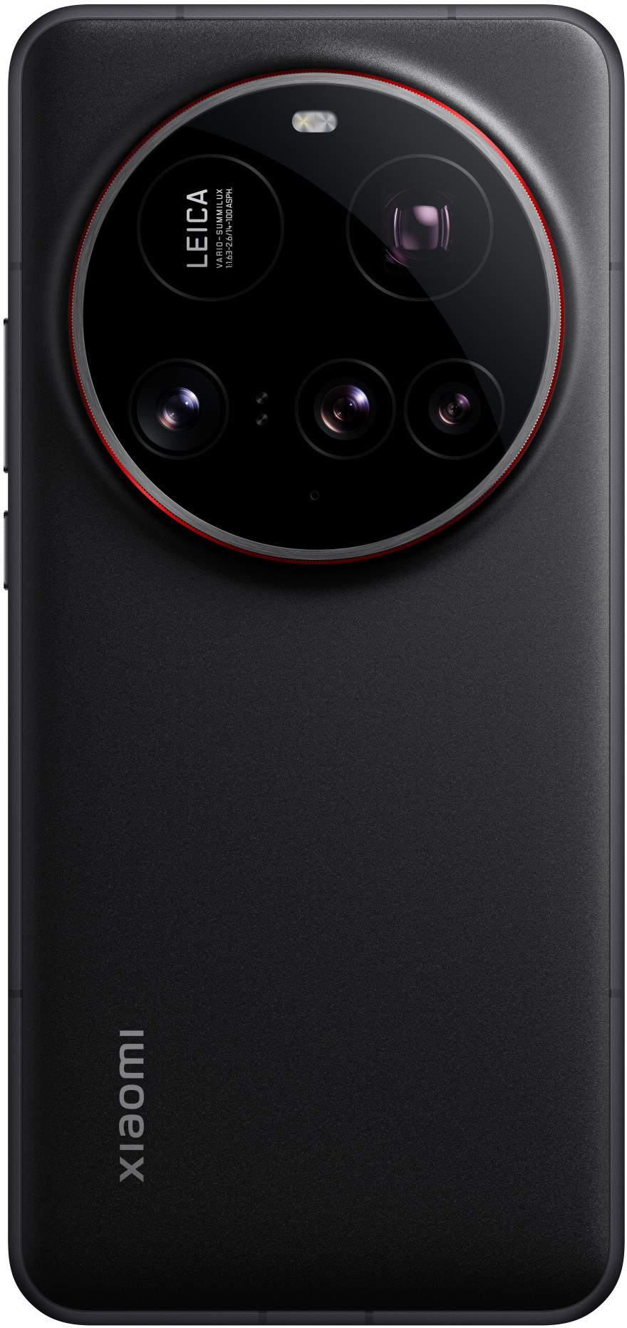 Czarny telefon Xiaomi z systemem aparatu Leica z trzema obiektywami.