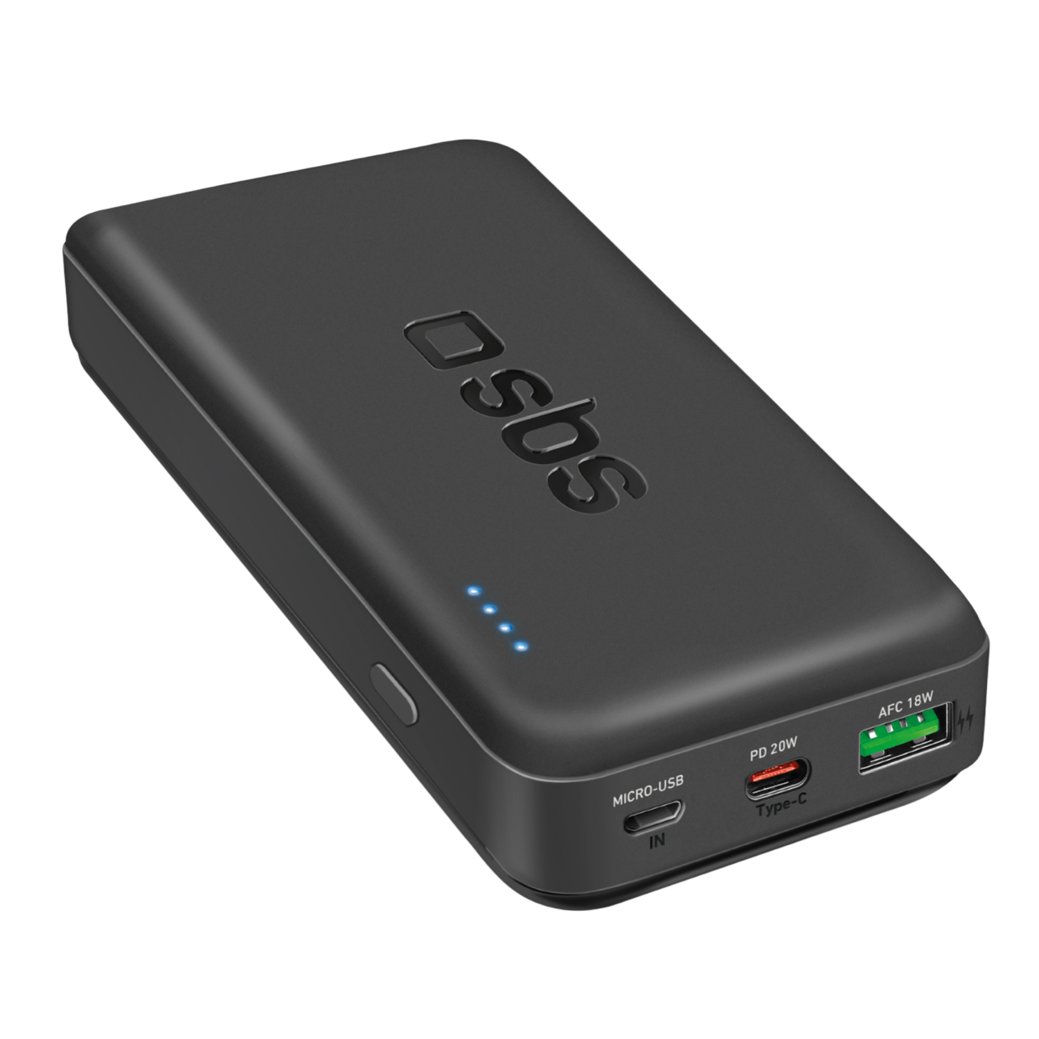 Sbs 1xusb-a & 1xusb-c 20000mah 10w Powerbank Zwart