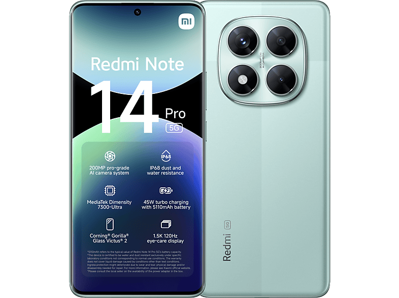 Xiaomi Redmi Note 14 Pro - 5g 256 Gb Coral Green