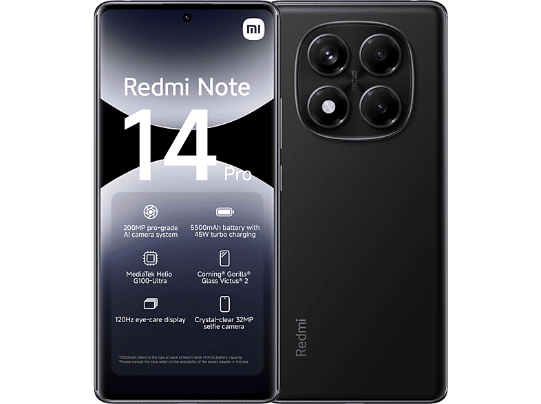 Xiaomi Redmi Note 14 Pro - 256 Gb Midnight Black