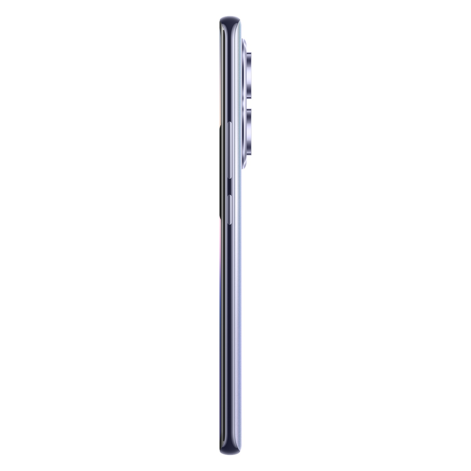 A thin, silver phone, seen from the side against a white background.