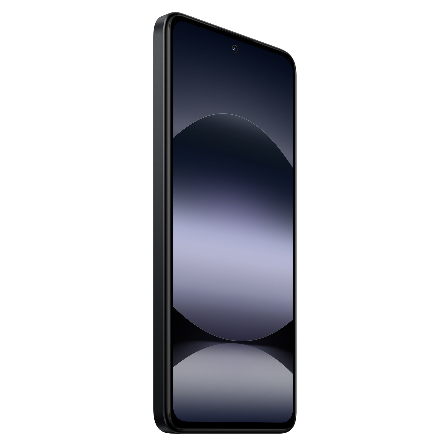 Smartphone sur fond dégradé gris.