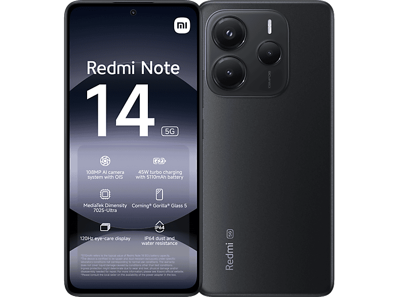 Xiaomi Redmi Note 14 5G 256GB Midnight Black