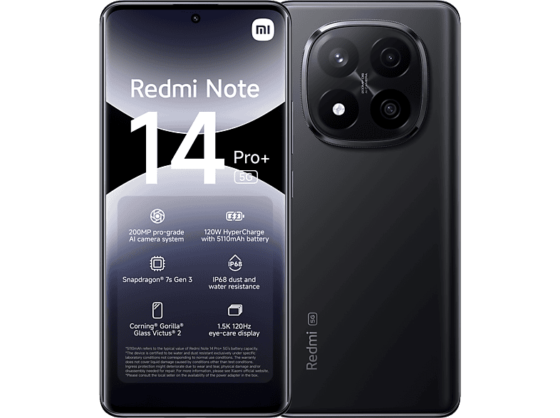 Xiaomi Redmi Note 14 Pro+ - 5g 512 Gb Midnight Black