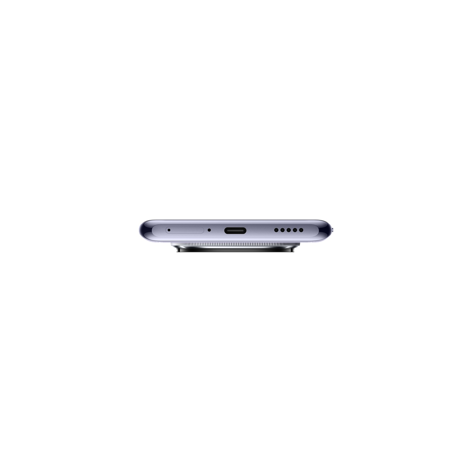 Phone bottom. There is a charging port, speaker holes, and a microphone.
