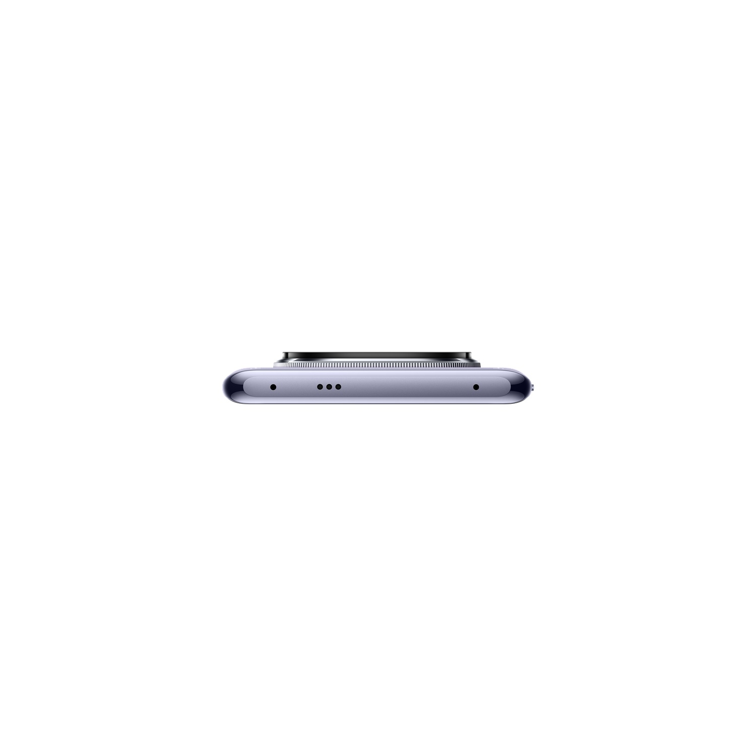 A top-down view of a phone. The top has camera lenses and speaker. The phone is on a white background.