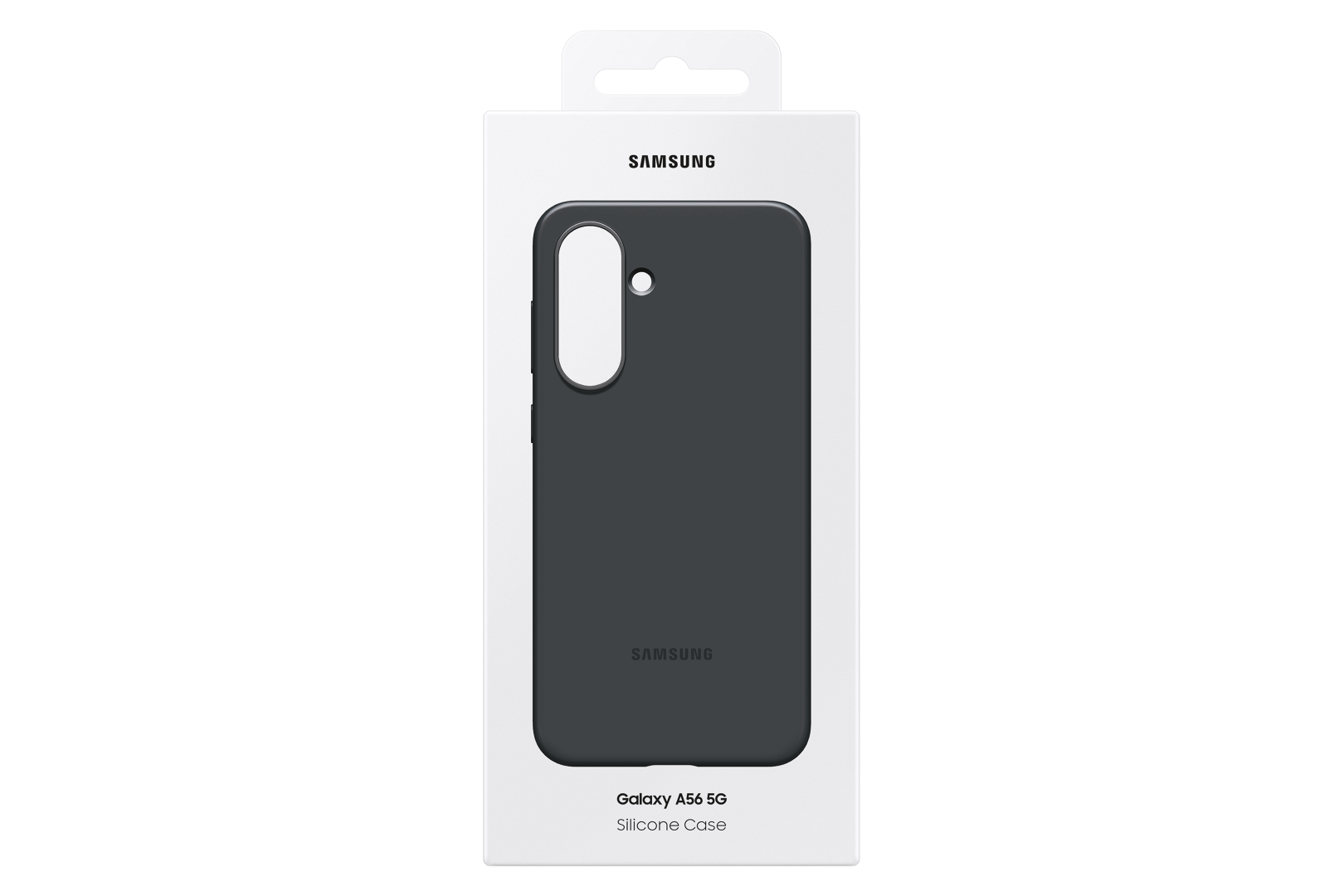 Etui na telefon Samsung w pudełku. Etui jest czarne, z logo i tekstem Samsung.