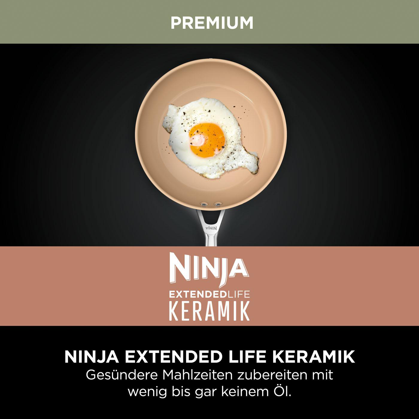 NINJA CW90026DE Extended Life Sauteuse (Aluminium, Beschichtung: Keramik, 26 cm)