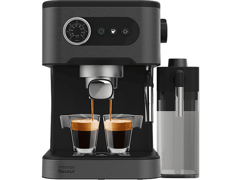 Cafetera express - Cecotec Power Espresso 20 Pro Latte, bares, 2 tazas, 1.5l, Vaporizador orientable, Calientatazas