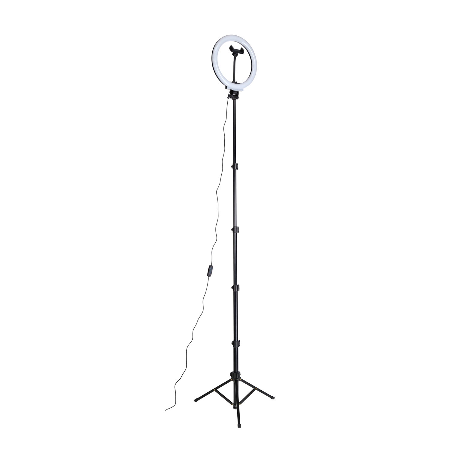 Ringlicht op een zwart statief.