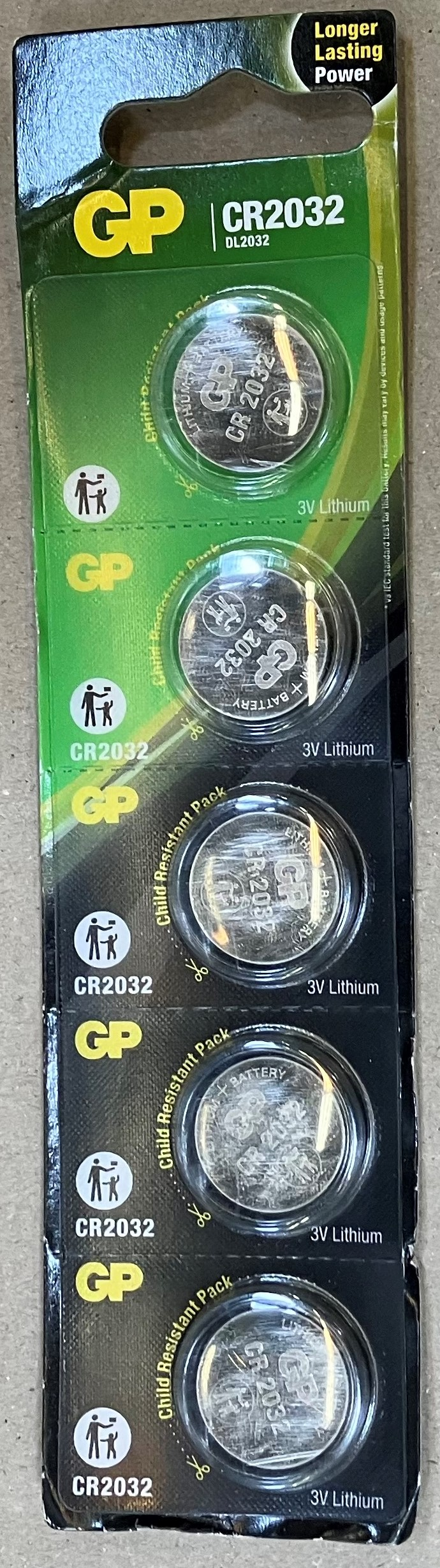 OUTLET -  Baterie GP CR2032 5 szt.