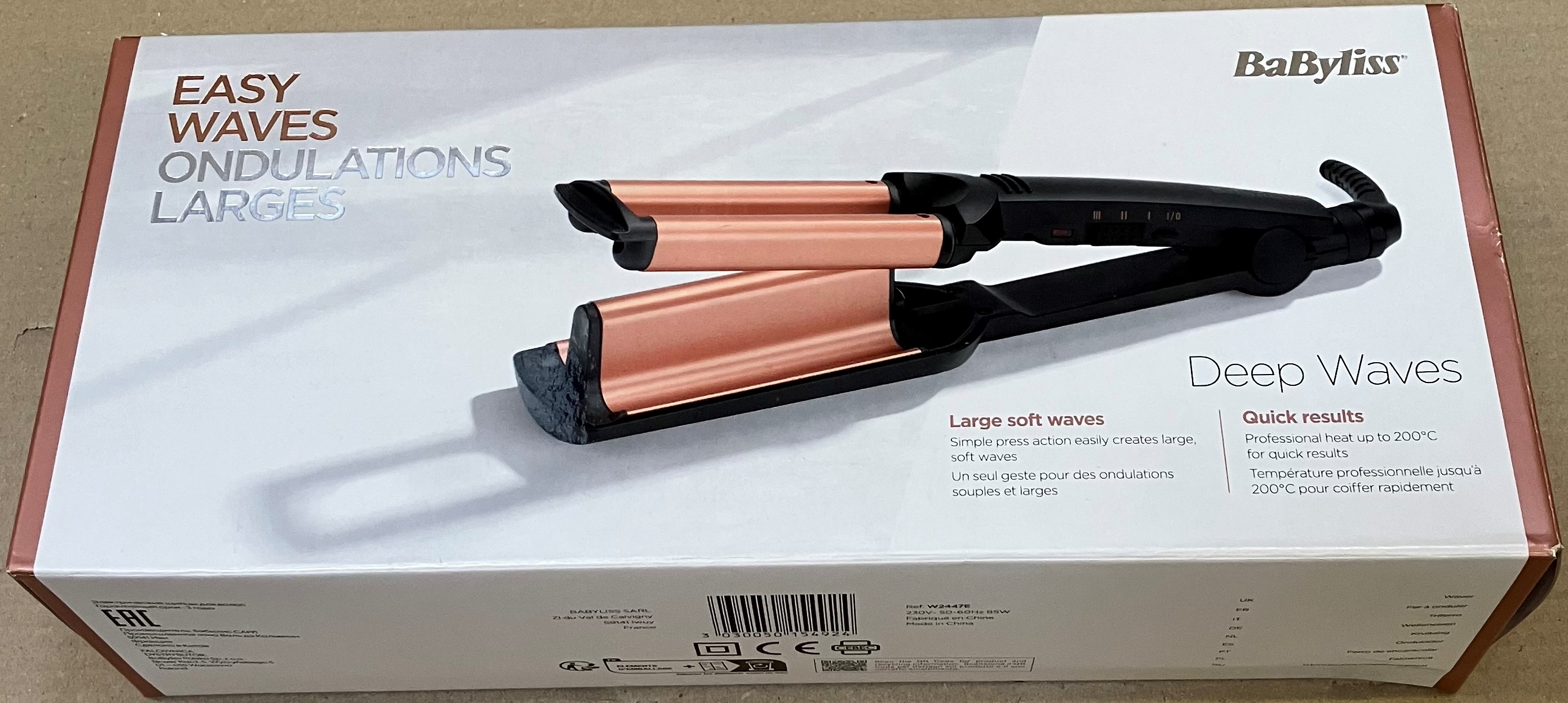 OUTLET - Falownica do włosów BABYLISS W2447E Deep Waves Czarno-złoty