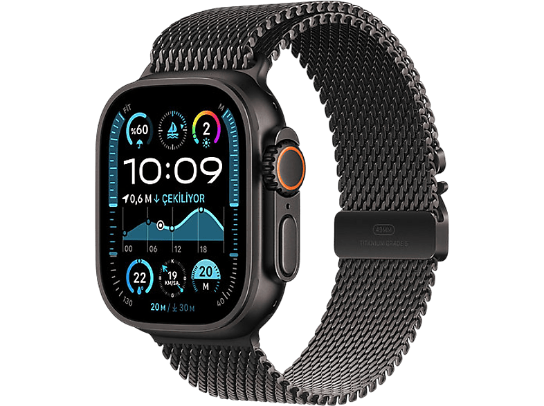 QFIT Titanyum Milano Loop Saat Kardonu Siyah