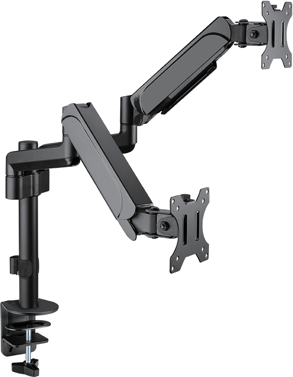 STELL SOS 2122 DUAL állványos asztali rugós monitortartó konzol két monitorhoz, max 32",V75/100 (45026264)