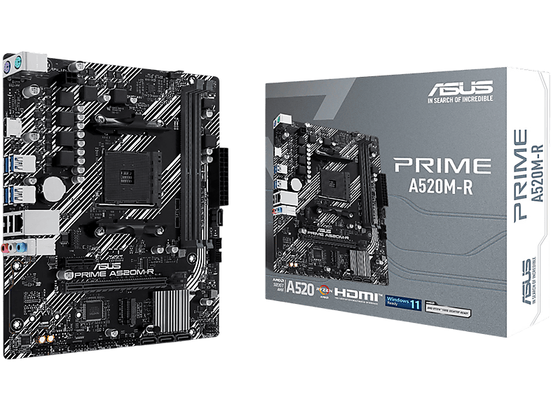 ASUS Prime Prime A520M-R AM4 DDR4 5100 HDMI M2 USB3.2 mATX Anakart