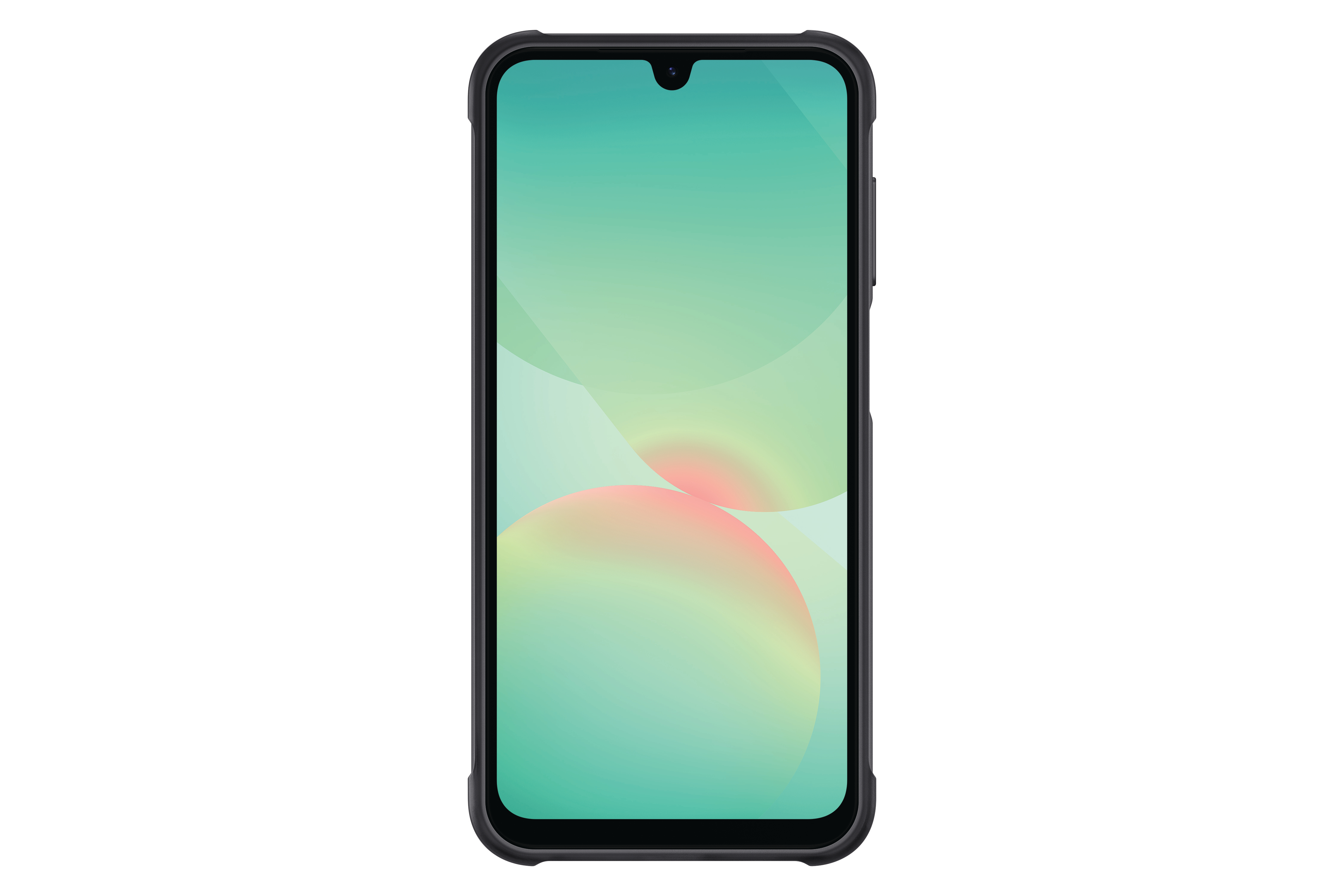 Ein Smartphone mit einem Farbverlaufshintergrund auf dem Bildschirm.
