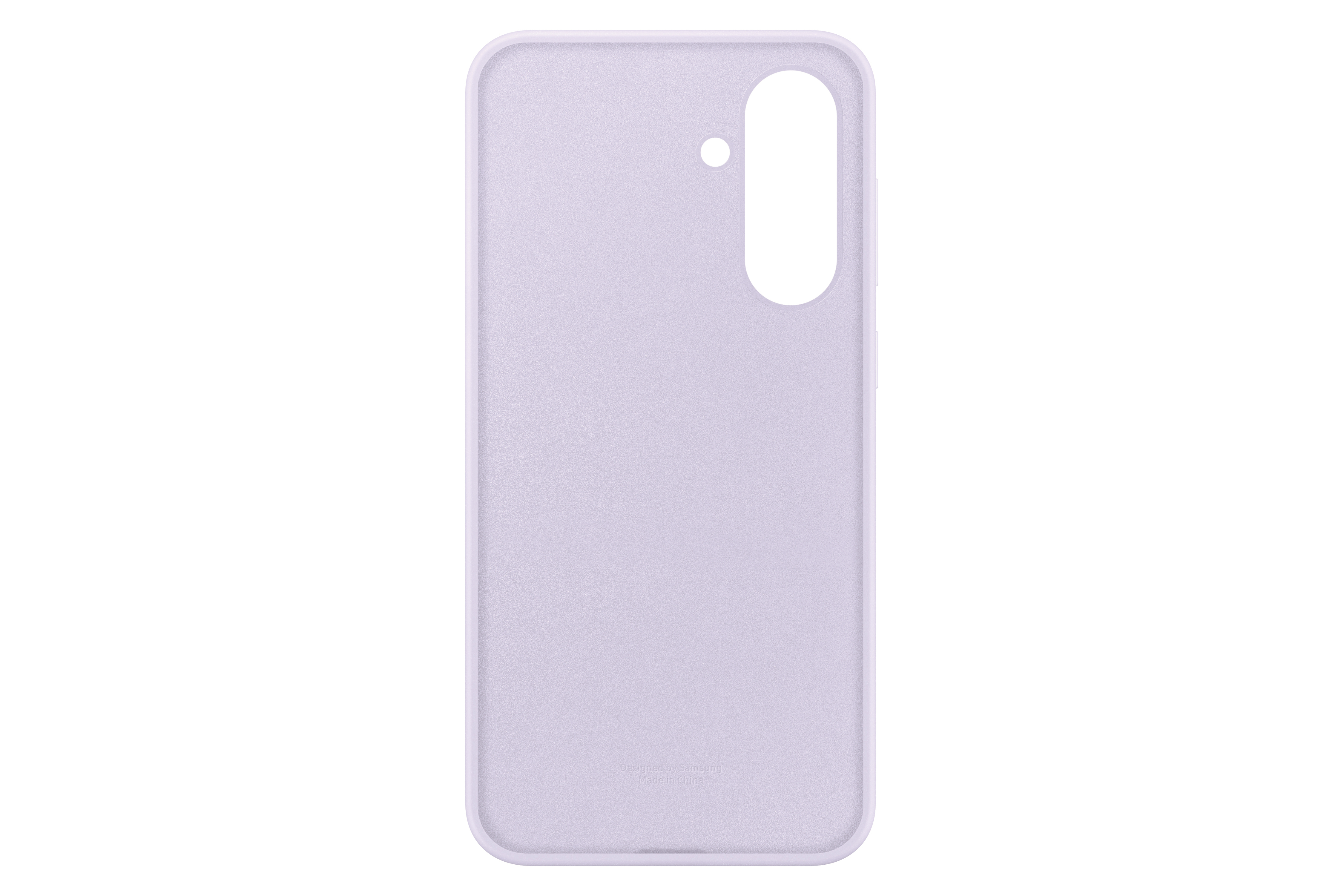 Eine hellviolette Handyhülle auf weißem Hintergrund.