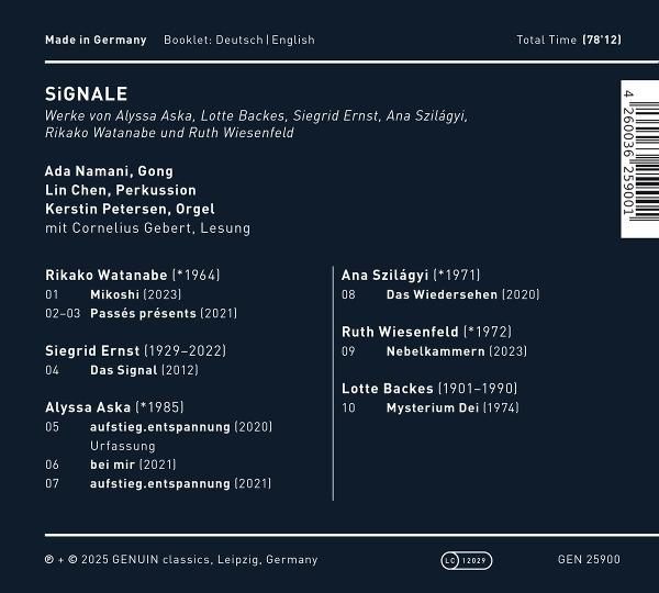 Weißes und blaues Albumcover mit Text, der Musiker und eine Musiktitel-Liste auflistet.