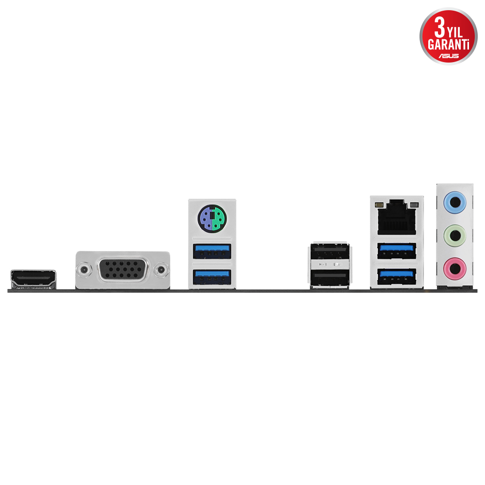 Bir bilgisayarın arka panelinin, bağlantı noktalarını gösteren yakın çekimi.