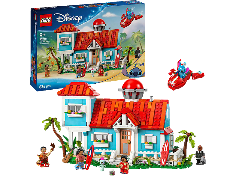 LEGO Disney Classic 43268 Das Strandhaus aus „Lilo und Stitch“ Bausatz, Mehrfarbig