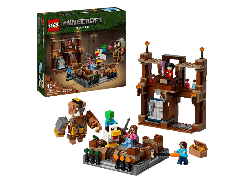 LEGO Minecraft 21272 Waldanwesen mit Boxring Bausatz, Mehrfarbig Kunststoff
