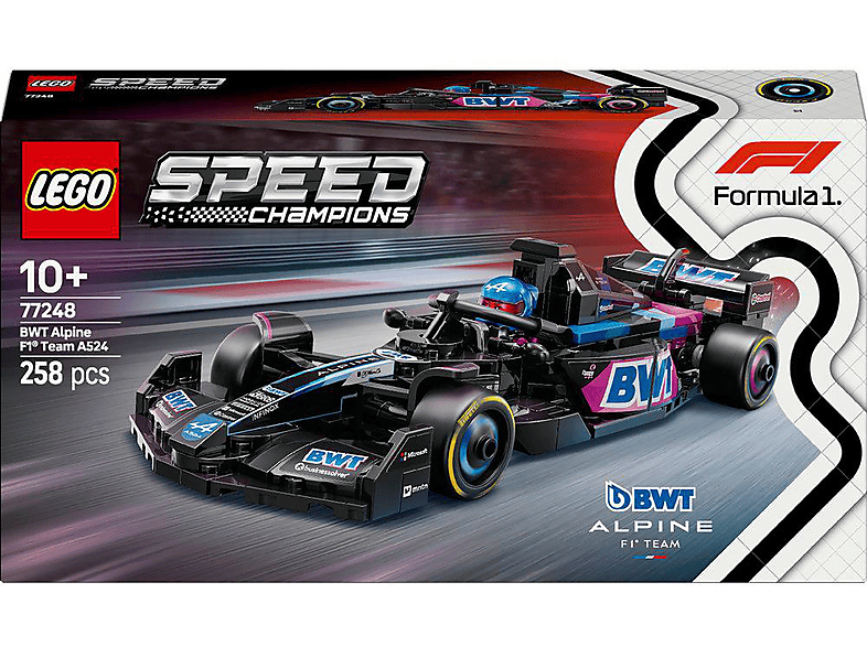 LEGO Speed Champions 77248 BWT Alpine F1® Team A524 Rennauto Bausatz, Mehrfarbig