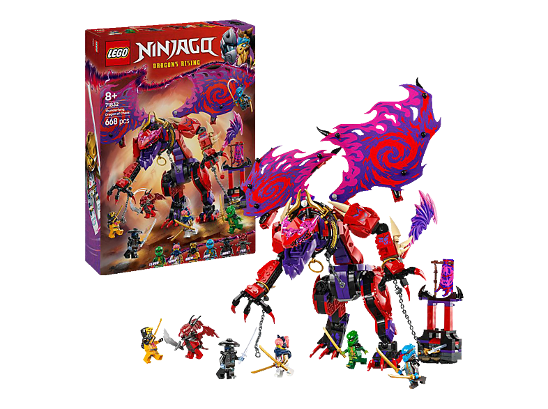 LEGO Ninjago 71832 Chaosdrache Donnerzahn Bausatz, Mehrfarbig Kunststoff