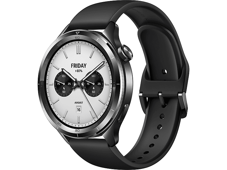 XIAOMI Watch S4 Smartwatch Aluminium mit Titanlegierung Silikon, 22 mm, Black