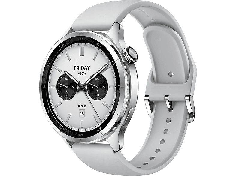 XIAOMI Watch S4 Smartwatch Aluminium mit Titanlegierung Silikon, 22 mm, Silver