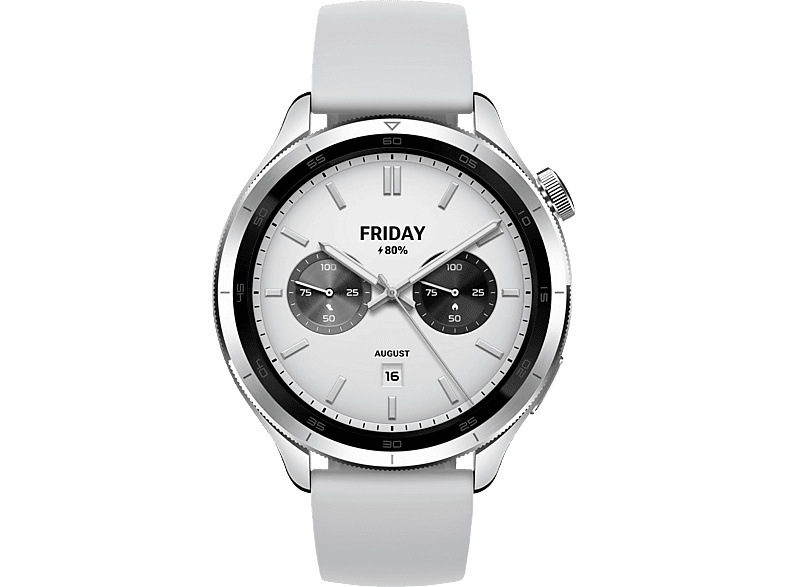 XIAOMI Watch S4 Smartwatch Aluminium mit Titanlegierung Silikon, 22 mm, Silver