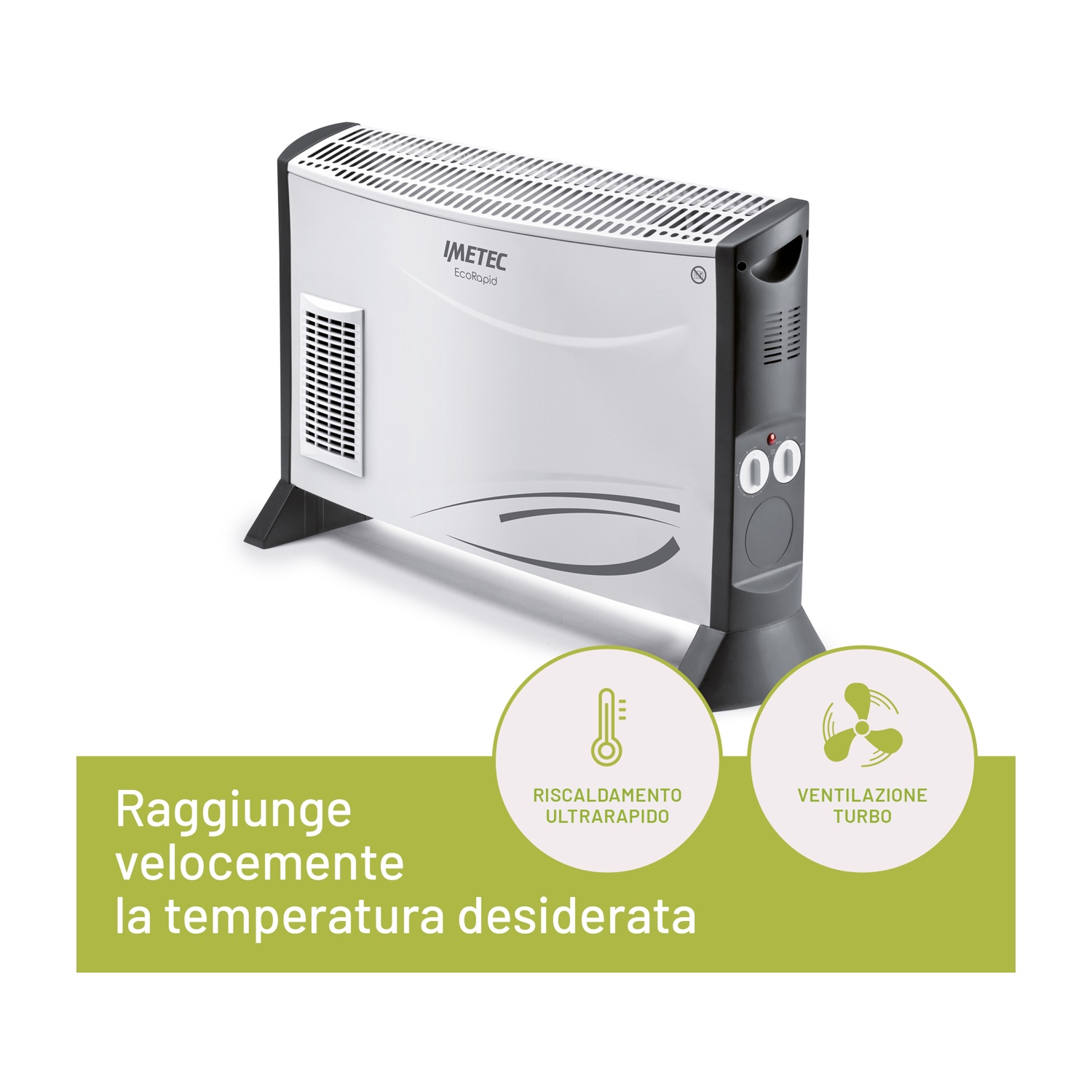RadiatorElettrico Neo H - Termoconvettore Moderno 1200W, Altezza 330mm, Cronotermostato, IP24 - Bianco - Foto 5