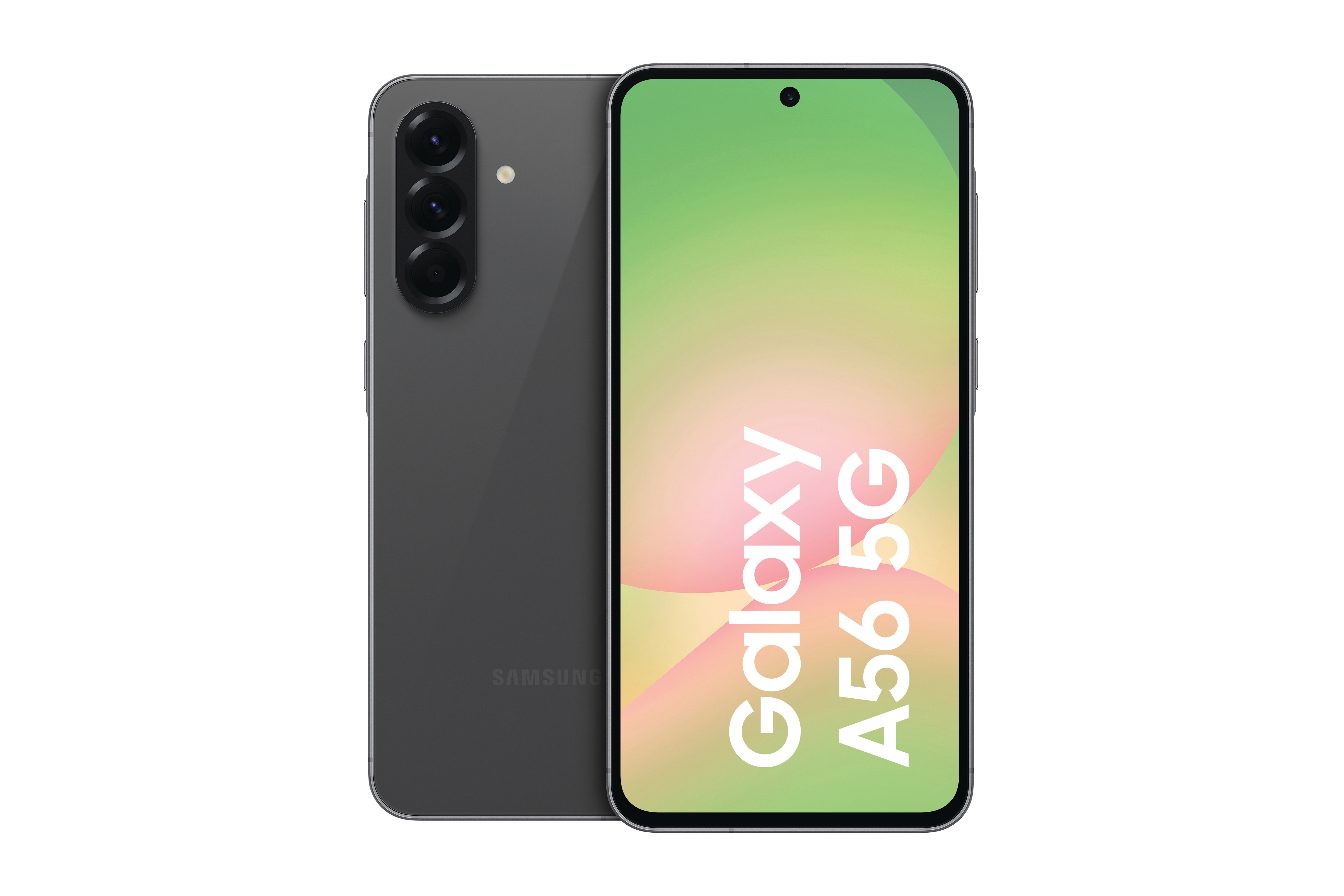 Ein schwarzes Telefon mit einem grünen Bildschirm, der Text anzeigt.