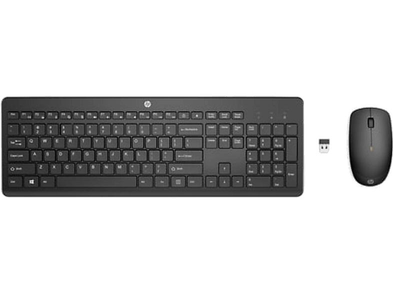 Pack Teclado + Ratón - HP 235 Profesional, Inalámbrico, Silencioso, 16 meses Autonomía, Negro