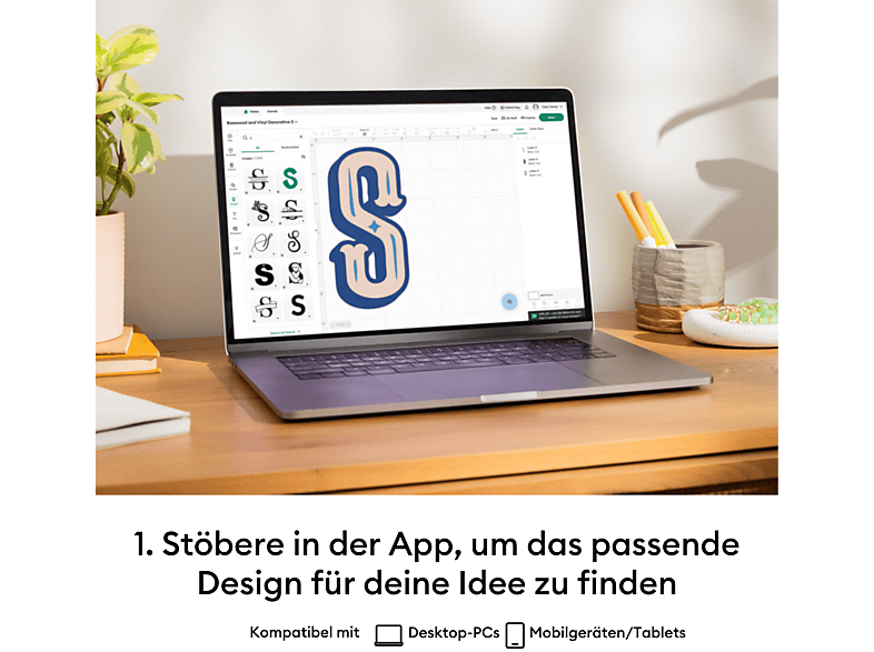 Cricut Maker 4 Essentials Bundle Schneideplotter Gestaltungsset Schnittbreite 29.7 cm — Foto 2 von 5