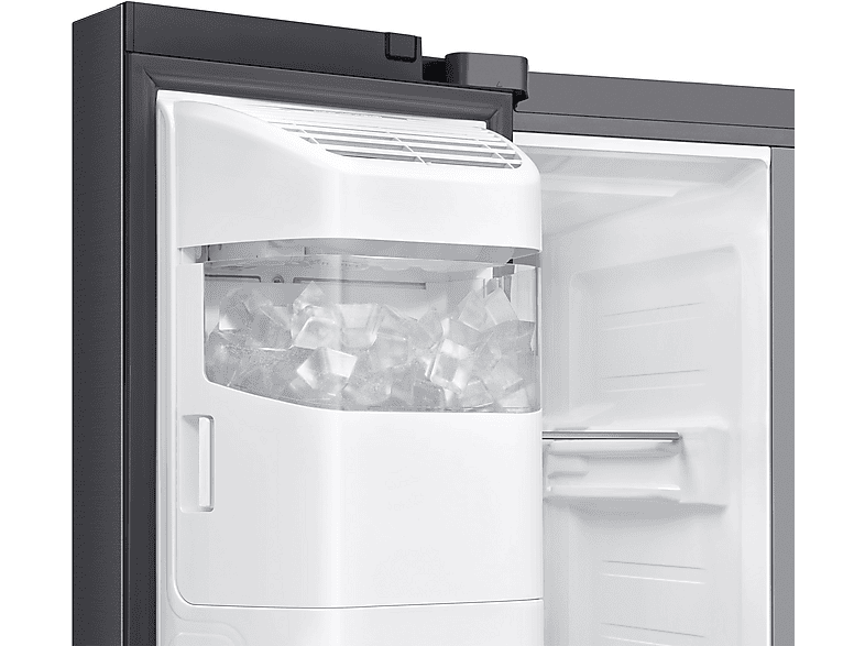 SAMSUNG RS70F65KDFEF Side-by-Side (640 l, D, 1784 mm hoch, Premium Black Steel)