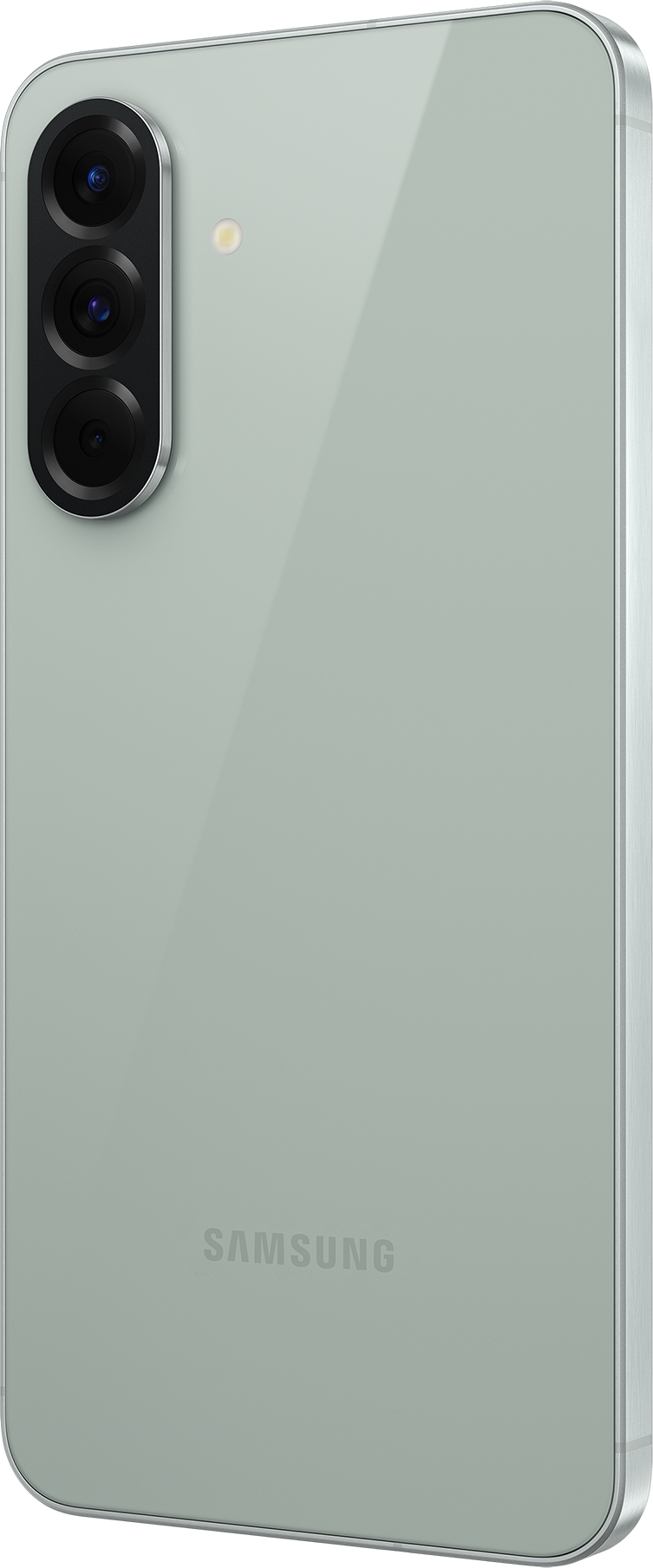 Grüne Samsung-Telefonrückseite mit Kameras.
