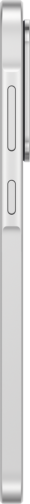 Un appareil blanc et rectangulaire avec deux boutons.