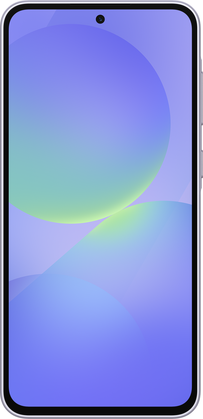 Un smartphone avec un fond abstrait flou et coloré sur l'écran.