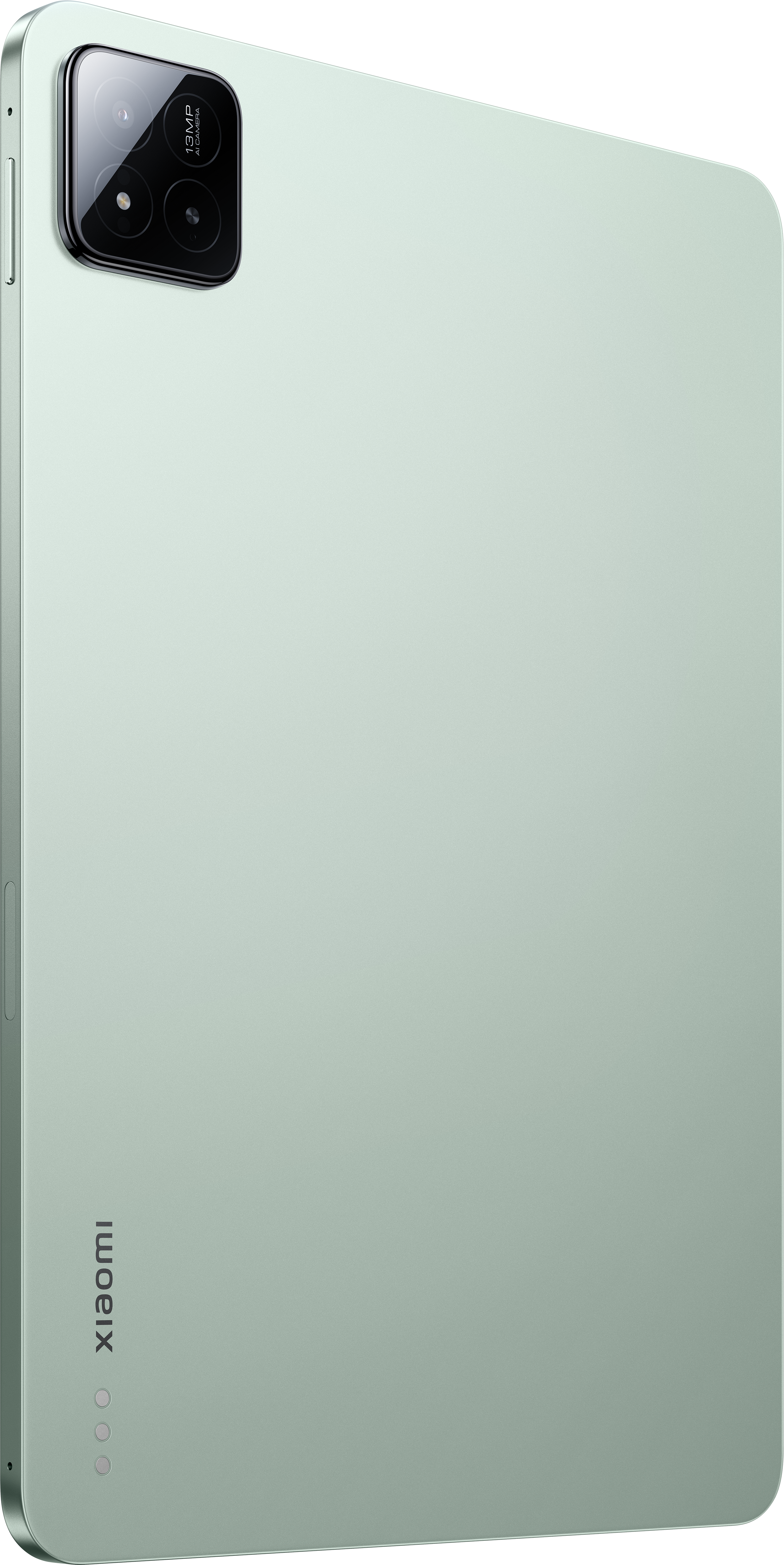Ein hellgrünes Tablet von Xiaomi mit Dual-Kamera.