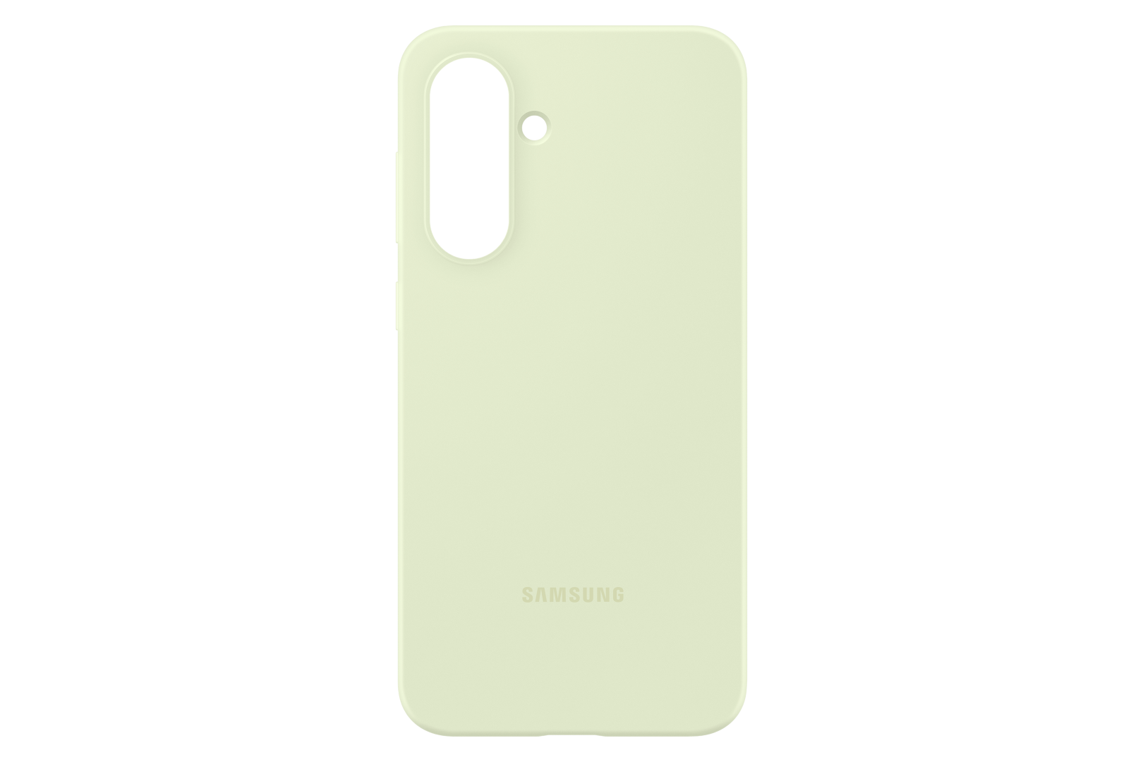 Jasnozielone etui na telefon Samsung z logo Samsung.
