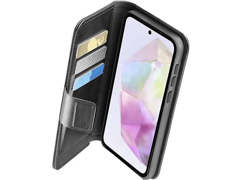 Funda móvil - CellularLine BOOK AGENDA, Para Samsung Galaxy A36/A56, Imitación piel, Negro