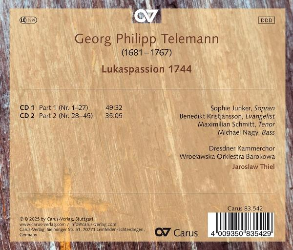 Braune CD-Hülle mit weißem Text, der musikalische Komposition, Namen und CD-Informationen detailliert.