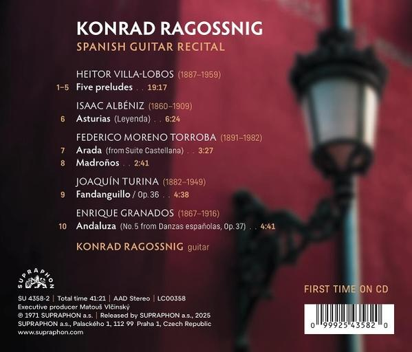 Albumcover mit Text: Konrad Ragossnig, spanisches Gitarren-Recital.