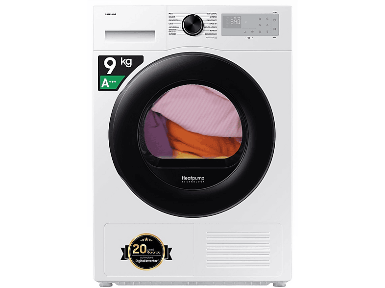 Samsung Dv90Dg52A0Ahet asciugatrice, 9 kg, 60 cm, Classe A+++