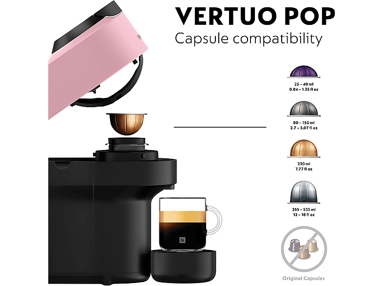 【新品未開封】Nespresso VERTUO POP ピンク DE-LONGHI Vertuo Pop Nespresso® Kaffeemaschine Candy Pink | MediaMarkt